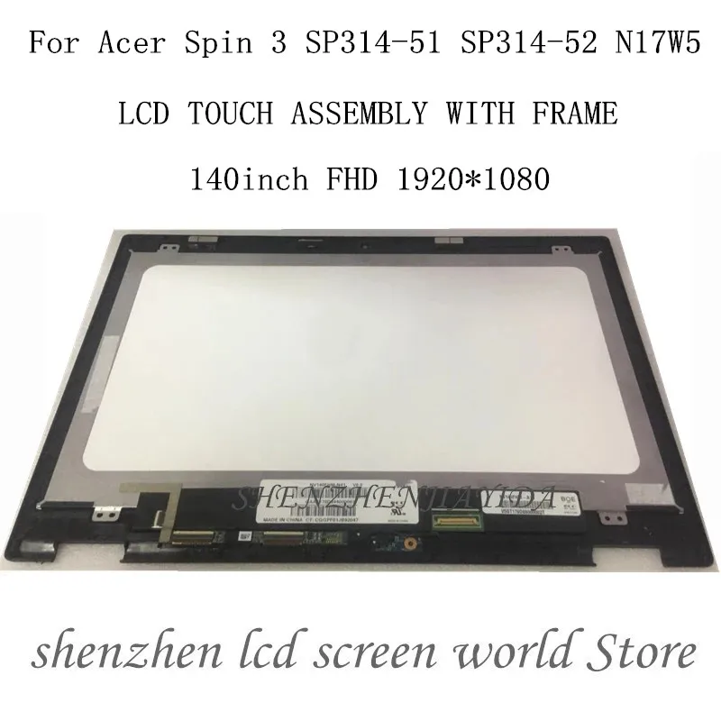 Оригинальный новый для Acer Спин 3 SP314-51 sp314-52 N17W5 ноутбук с сенсорным экраном
