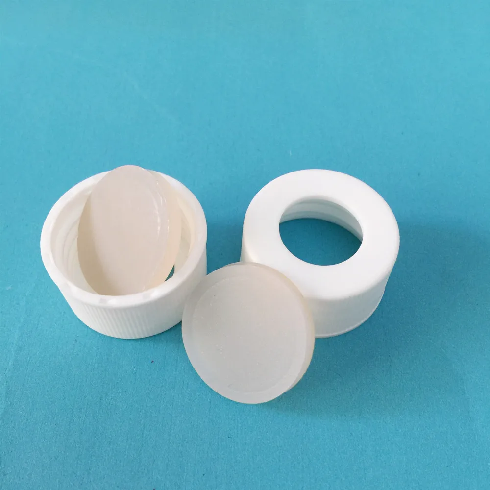 Septa для пластиковой крышки 22 мм для EPA бутылки хранения белый PTFE/силикон(3 мм) Толстые Septa для пробоотборника трески бутылки 100 шт