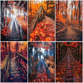 

Huacan 5D Diamond Painting Landscape Tree Full Square Rhinestone Picture Diamond Embroidery Mosaic Cross Stitch Home Decor Gift