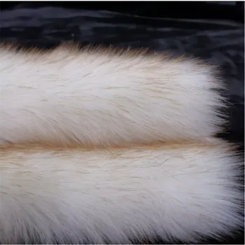 

Faux fur spot imitation fox white dyed coffee tip Fake artificial plush high quality clothing fur collar fabric