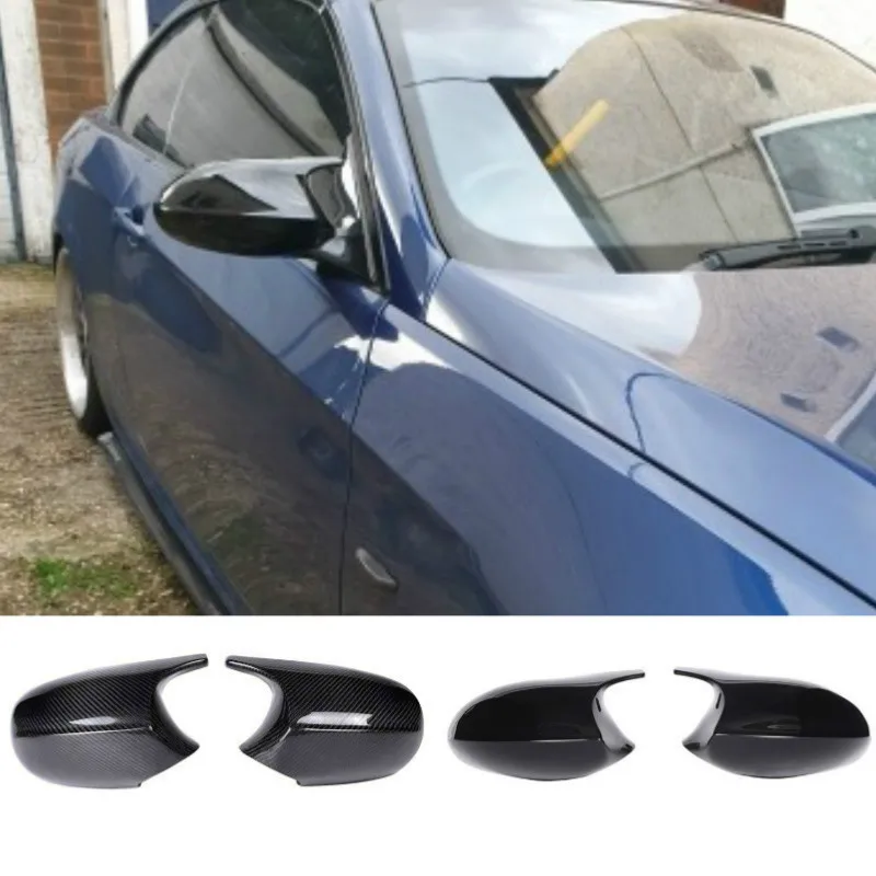 

ABS Gloss Black Rear View Mirror Caps For BMW 3 Series E90 E91 05-07 & E90 E92 06-09 Replacement Cover E81 E82 E87 E88 pre-LCI