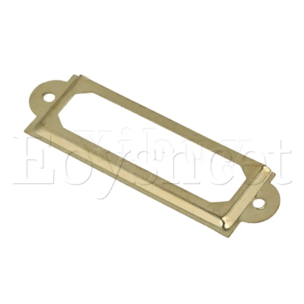 20 x Office Library Post Office File Frame Drawer Tag Label Holder Yellow