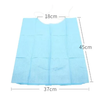 

100Pcs Waterproof Disposable Dental Bib Tie with Belt for Dental Oral Hygiene Treatment Accessory 3-Ply Material