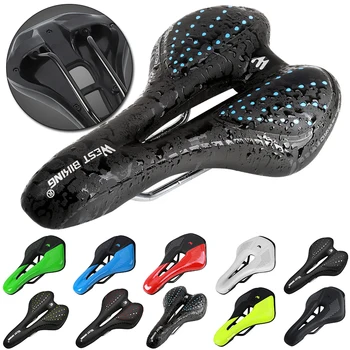 

WEST BIKING MTB Bicycle Bike Saddle Hollow Thick Soft Seat Cushion Ultra-light Optional Style Bike Seat Upgrade Saddle