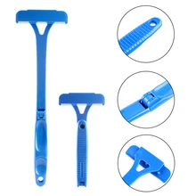 1 комплект, синяя Складная Мужская бритва с ручным лезвием, Мужская бритва, бритва для удаления волос на спине, бритва для самостоятельного бритья, мужской триммер для удаления волос