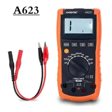 ЖК-дисплей подсветка мульти-тестер Профессиональный цифровой мультиметр индуктивность мультиметр Удержание данных мульти-тестер метр A623