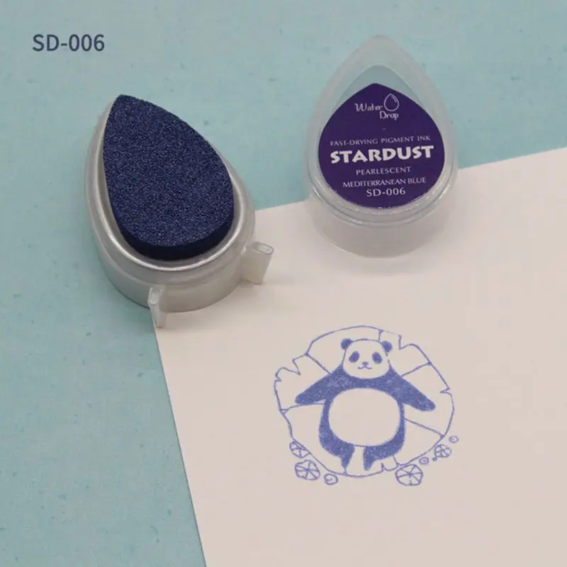 06 Капля воды красочные чернила штамп Inkpad Чернила Pad сувениры DIY Скрапбукинг DIY быстрое высыхание для детей D2TD - Цвет: 06