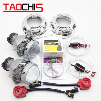

TAOCHIS 3.0" Bi-xenon Hella 3R G5 Projector Lens HID xenon D2S Shroud Devil Angel Eyes Modify Head Lamp Upgrade Demon eye
