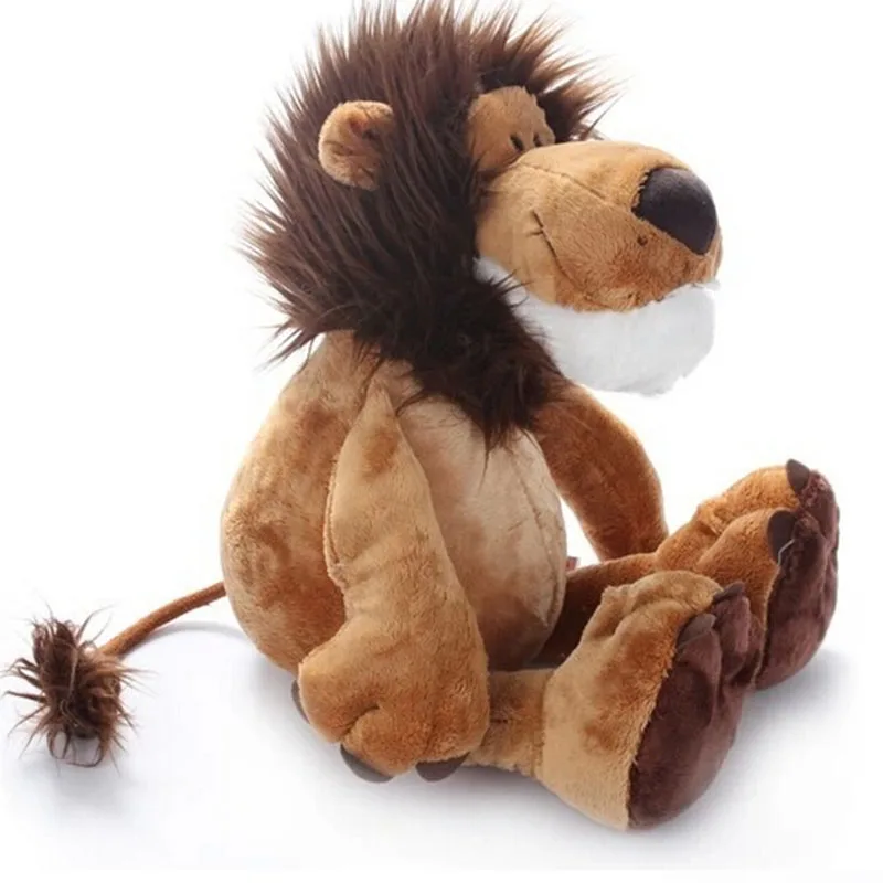 1pcs 25CM Hot Sale Popular Lion Stuffed Plush Doll Pillow Jungle Series Stuffed Animal Toys for Kids Cushion Pillow