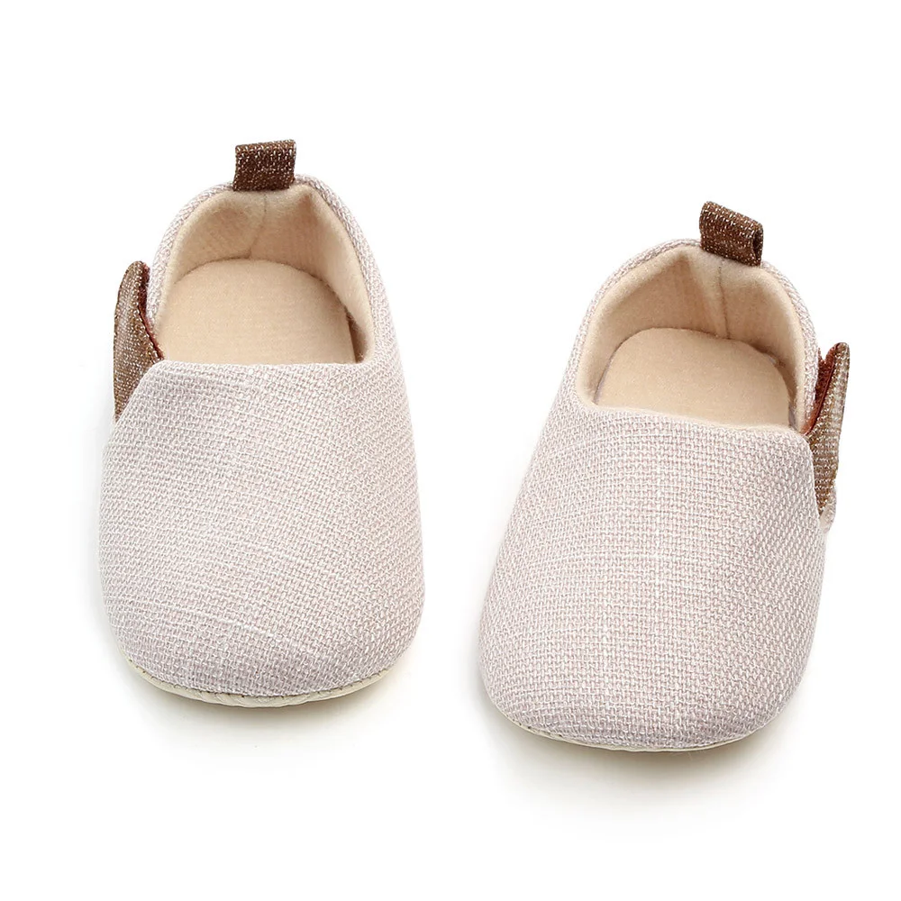 Младенческая первая пара обуви новая детская мода, обувь шаг обувь для малышей, обувь без шнуровки на мягкой подошве; обувь может не скользит shoes0-1 лет - Цвет: Абрикос