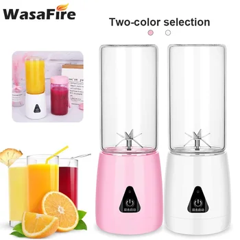 

380ml Portable Juicer Electric USB Rechargeable Smoothie Blender 6 Blades Mini Vegetable Fruit Juice Cup Mixer Juicing Bottle