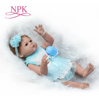 

NPK new design 22inch 50cm Lovely Reborn Doll full vinyl silicone doll soft real touch girl doll gifts for girls on Xmas