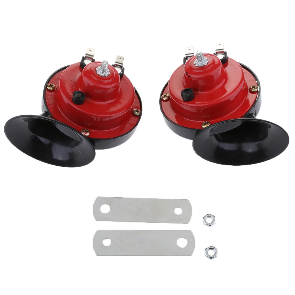 Motor Bike Air Horn Black & Red 105dB 12 Volt Motorcycle Loud Sound Level