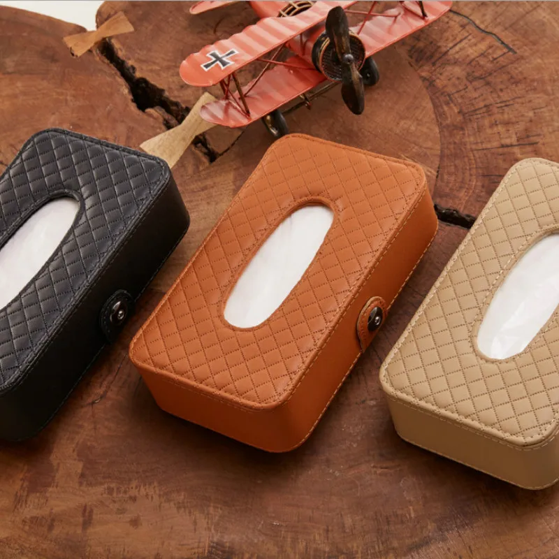 

Car Tissue Box Car Hanging Sunshade Tissue Box Lattice Pattern Tissue Boxes Car Tissue Holder