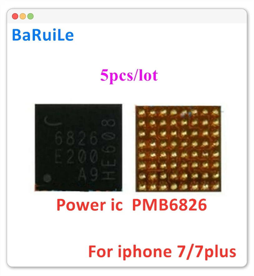 BaRuiLe 5 шт. BBPMU_RF PMB6826 6826 IC для iphone 7 и Plus базовый Диапазон PMIC чип питания запасные