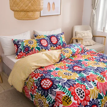 

Dinosaur Duvet Cover With Pillow Cover Soft Reactive Printing Fabric Twin Full Queen King Size Fastness Washable