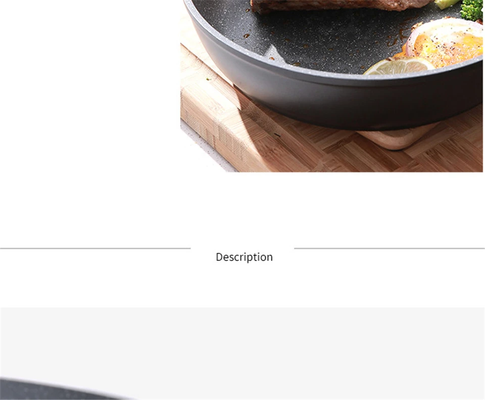 Утолщение медицинского камня антипригарная сковорода 24-28 см многоцелевой блинница стейк сковорода без паров использовать для газовая, индукционная плита