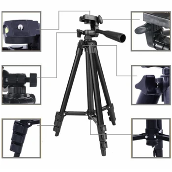 

Live Broadcast Photography Bracket Smartphone Stand Telescopic Holder Black Mount Aluminum Alloy Universal Camera Tripod Travel