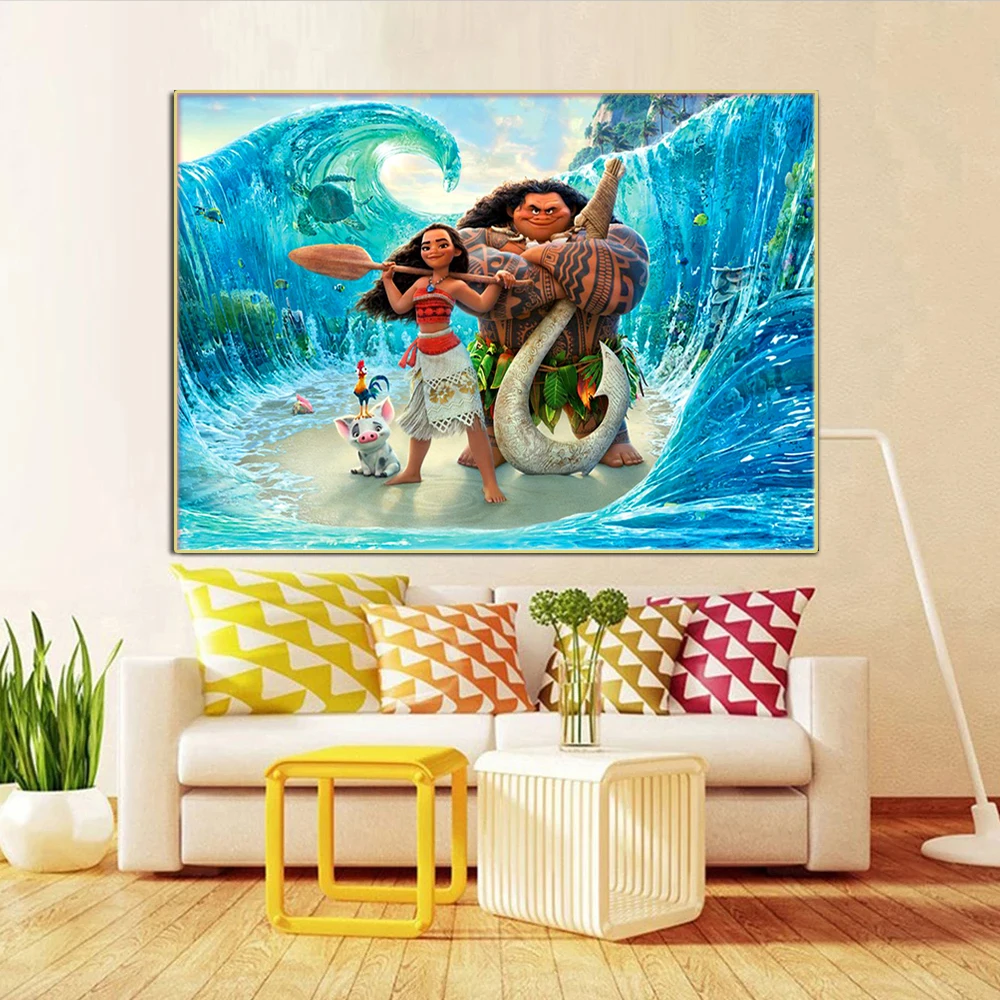 Disney Lilo & Stitch Pintura Em Tela Arte Da Parede Cartazes E Cópias  Disney Desenhos Animados Imagens Para O Quarto Do Miúdo Decoração De Casa -  Pintura E Caligrafia - AliExpress