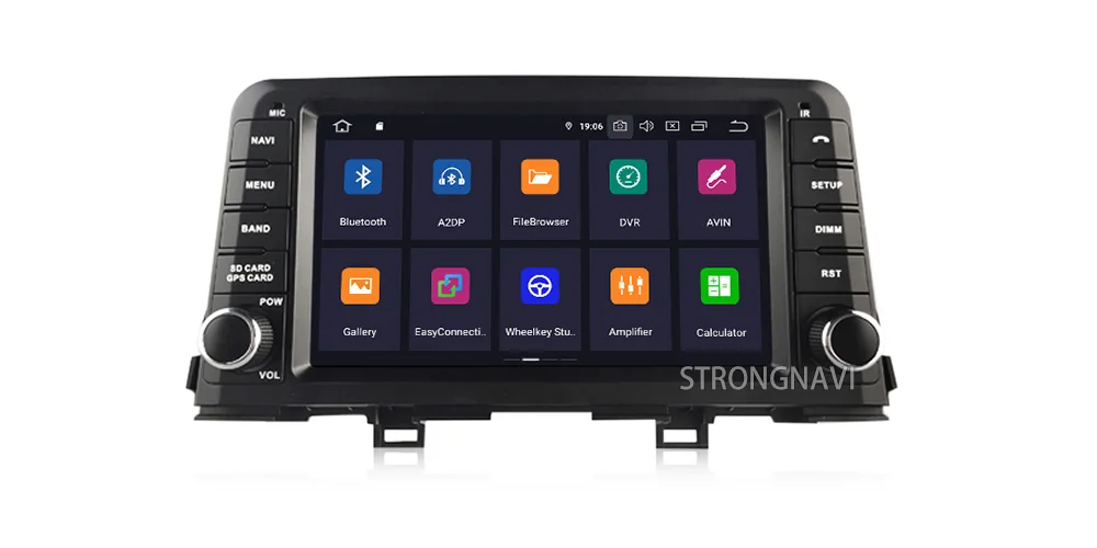 Discount 8inch Android 9.0 Car DVD Radio Player For KIA PICANTO 2017 Car Multimedia Player with WIFI GPS Navigation Bluetooth 4