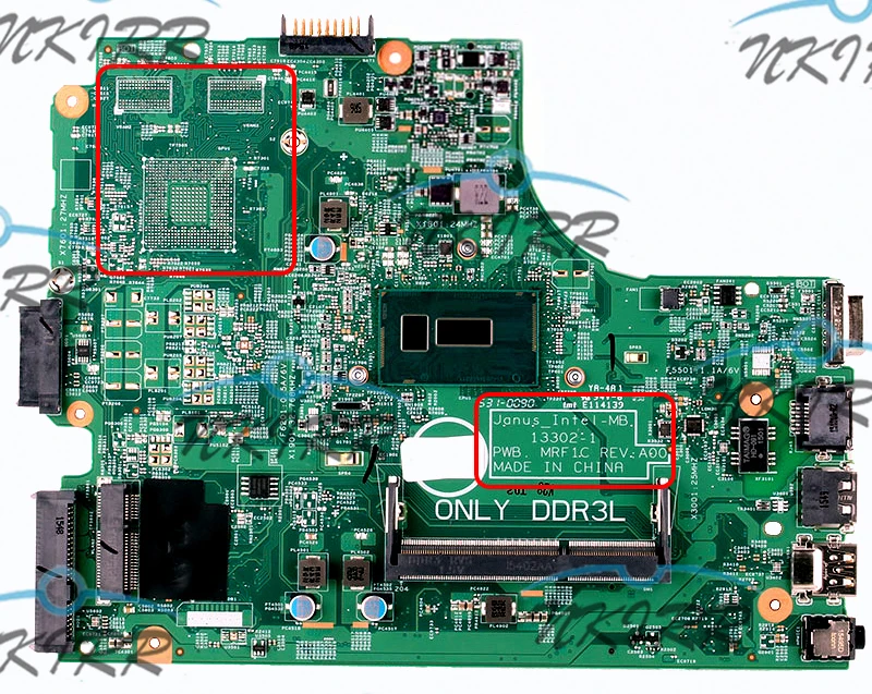 Janus_Intel-MB 13302-1 MRF1C 1NR96 01NR96 DDR3L I3-4005U CPU материнская плата для Dell Vostro 3000 14 3449 3446 15 3549 3546 |
