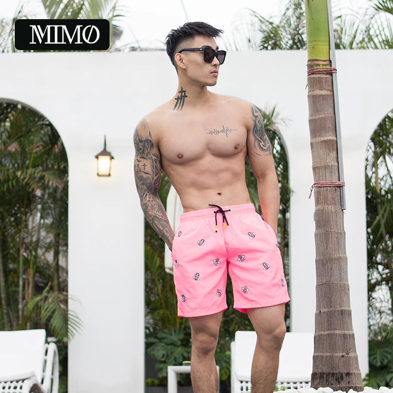 BEE EMBROIDERY NEW ARRIVAL  MENS SWIMMING PANTS BEACH WAER