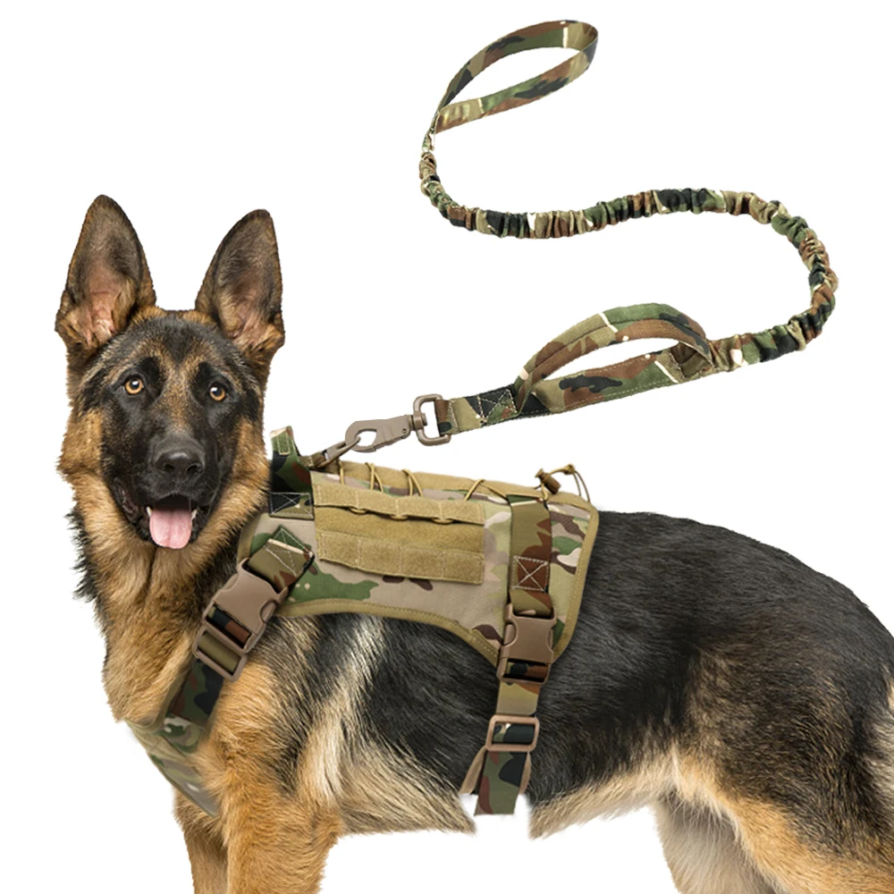 L armée verte Harnais tactique militaire en Nylon pour chiens de
