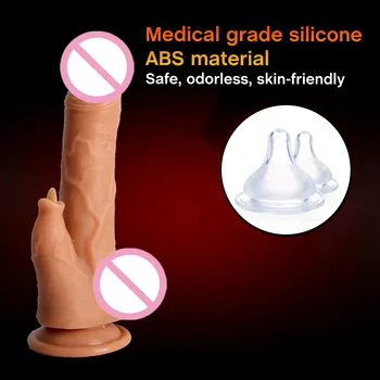 Big Thrusting Dildo Vibrator Wireless Remote Telescopic Silicone Heating Realistic Penis G Spot Massage Dick Sex Toys For Women 4