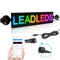 P4 12v carro conduziu a placa de exibição do sinal rgb cor cheia wifi mensagem de rolagem programável display de tela led multi linguagem para o carro