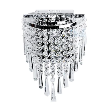 

Promotion! Modern Crystal Wall Lamp Chrome Sconce Wall Light for Living Room Bathroom Home Indoor Lighting Decoration