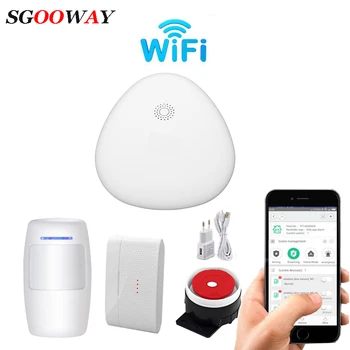 

Sgooway Wifi Alarm System Door Security Alarm Magnetic Switch Wireless Window Door Opening Sensor