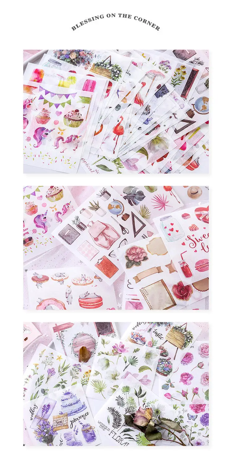 AngelHere Store 30 Pcs/set Kawaii Washi Sticker Wonderland Stars Mermaid Sticker Decorative Sticker for DIY Scrapbooking Journal
