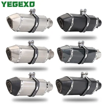 

51MM Motorcycle Exhaust Escape Moto Motocross Muffler ForYAMAHA pw 80 r6 2008 bws 125 fz8 mt 07 fz6 drag star 1100 r1 2015