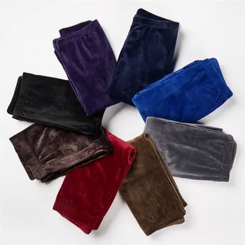 YRRETY Autumn Winter Fashion Plus Thick Velvet Warm Double Sided Cashmere Leggings Warm Pants Knit