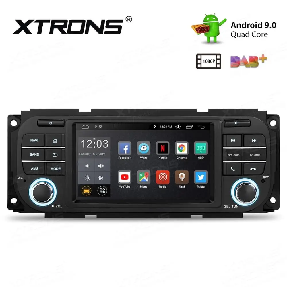 Perfect 5" Android 9.0 OS Car Multimedia GPS Radio for Dodge Caravan 2001-2007 & Neon 2000-2006 & Intrepid 1998-2005 & Dakota 2001-2004 3