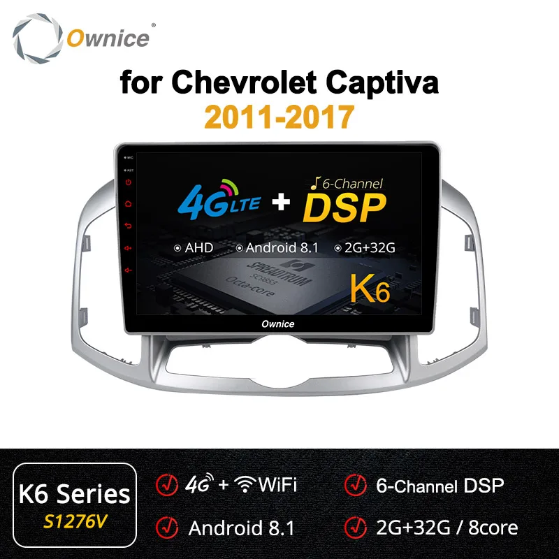Ownice Android 9,0 8 ядерный Автомобильный DVD стерео k3 k5 k6 для Chevrolet Captiva 2011- радио gps Navi мультимедиа аудио DSP 4G SPDIF - Цвет: S1276 K6