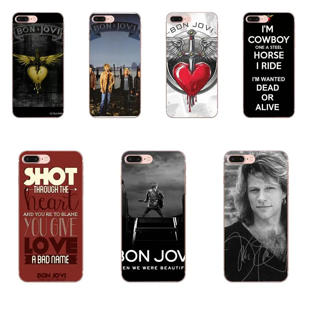 

TPU Protector Phone Cases For Galaxy Grand A3 A5 A7 A8 A9 A9S On5 On7 Plus Pro Star 2015 2016 2017 2018 Red Heart Jon Bon Jovi