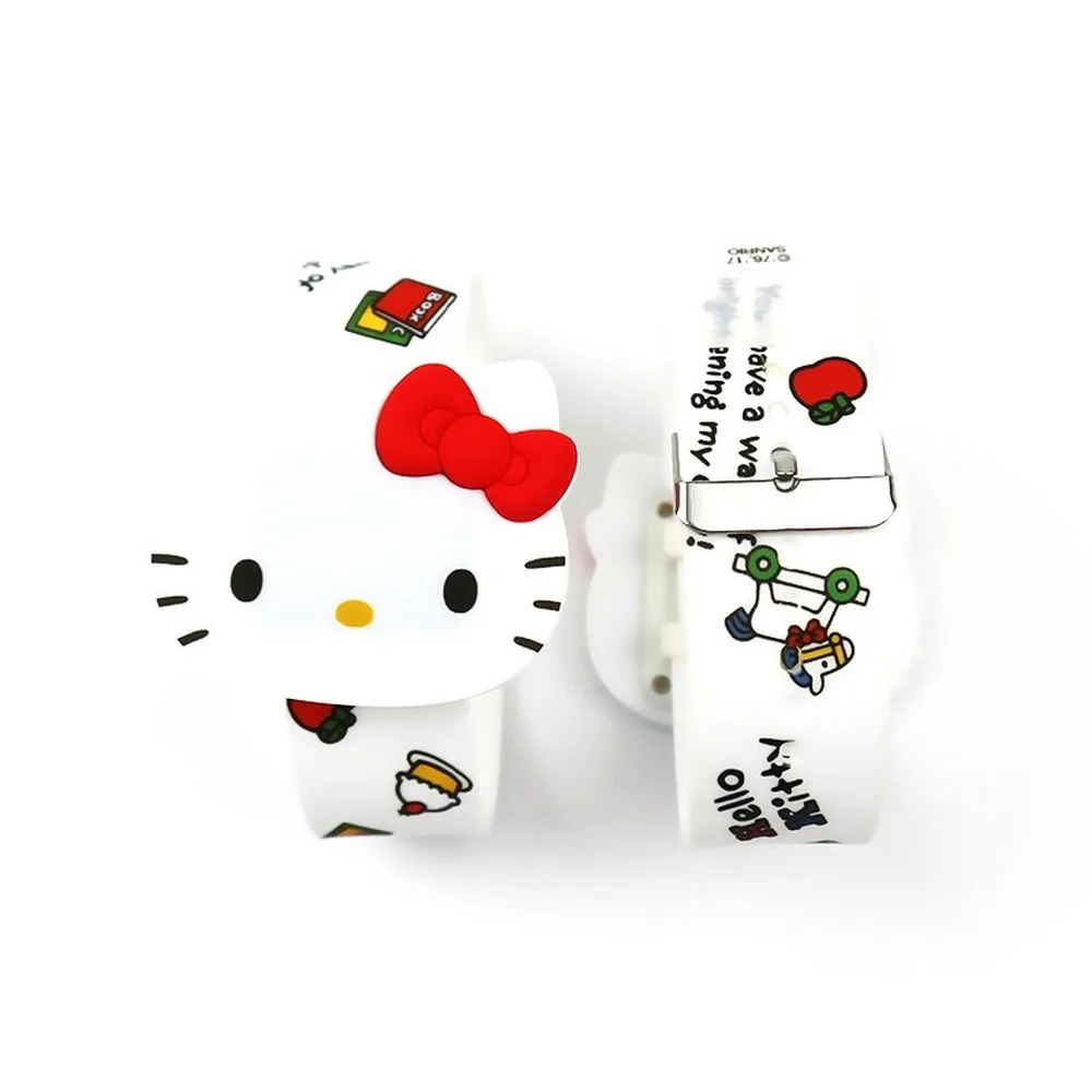 Hello Kitty Lovely Children's Watch Silicone LED Luminous Boy Girls Watch Children Clock for Kids Christmas Birthday Gift Watch afbeelding