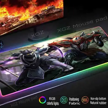 

Mairuige Large RGB Mouse Pad Black Lock Edge Anime Assault Warrior HD Custom Home Computer Desk Mat Rubber Anti-slip Xxl