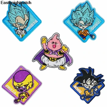 

12pcs/lot Anime DRAGON BALL punk Iron on Patches Clothing Para DIY Embroidered Badges Sewing Applique Patchworks Stickers E1086