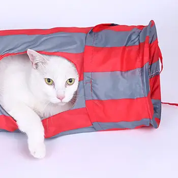 

Pet Cat Tunnel Toys For Cat Kitten Stuff Toys Chat Tunnel Tubes Peep Hole Design Collapsible Tent Nest Tent Toy for Small Animal