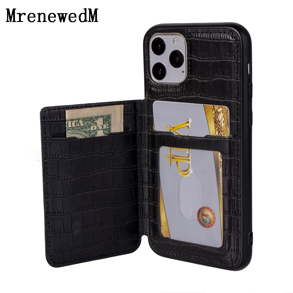 

MrenewedM For iPhone 11 Pro Max Luxury Texture PU Leather Case on the XR X Max 6S 7 8 Plus Flip Magnetic Wallet Back Cover Shell