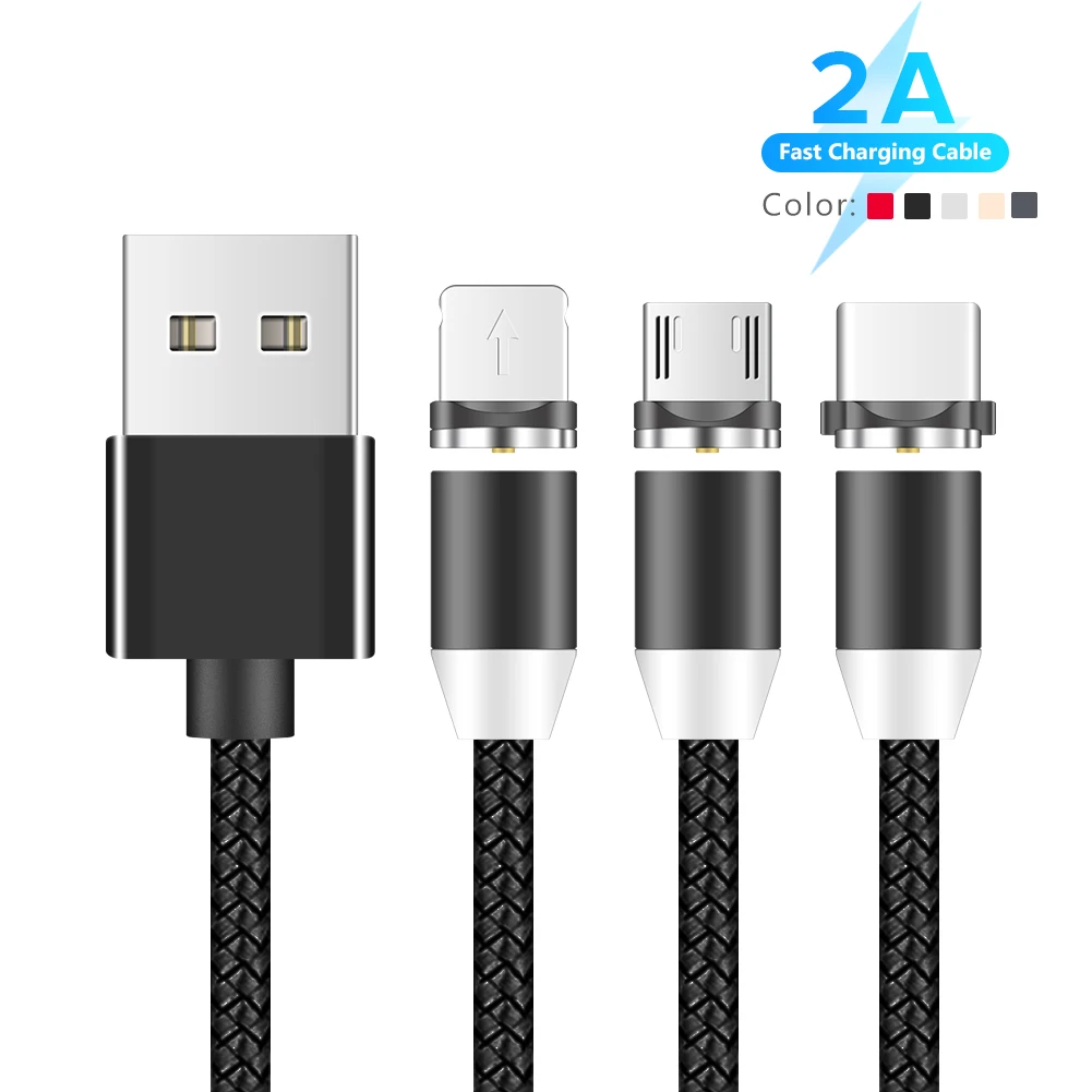 3 фута 1 м Магнитный Высокоскоростной Micro usb type C Быстрая зарядка нейлоновый плетеный кабель type C для iPhone samsung huawei Xiaomi Android