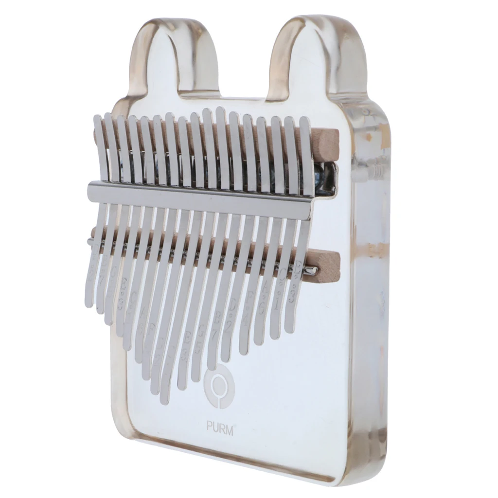 17 Key Kalimba Clear Thumb Piano Gift Transparent Acrylic Musical Instrument w/ Bag Hammer Cute Lovely Animals Cat Bear Rabbit 