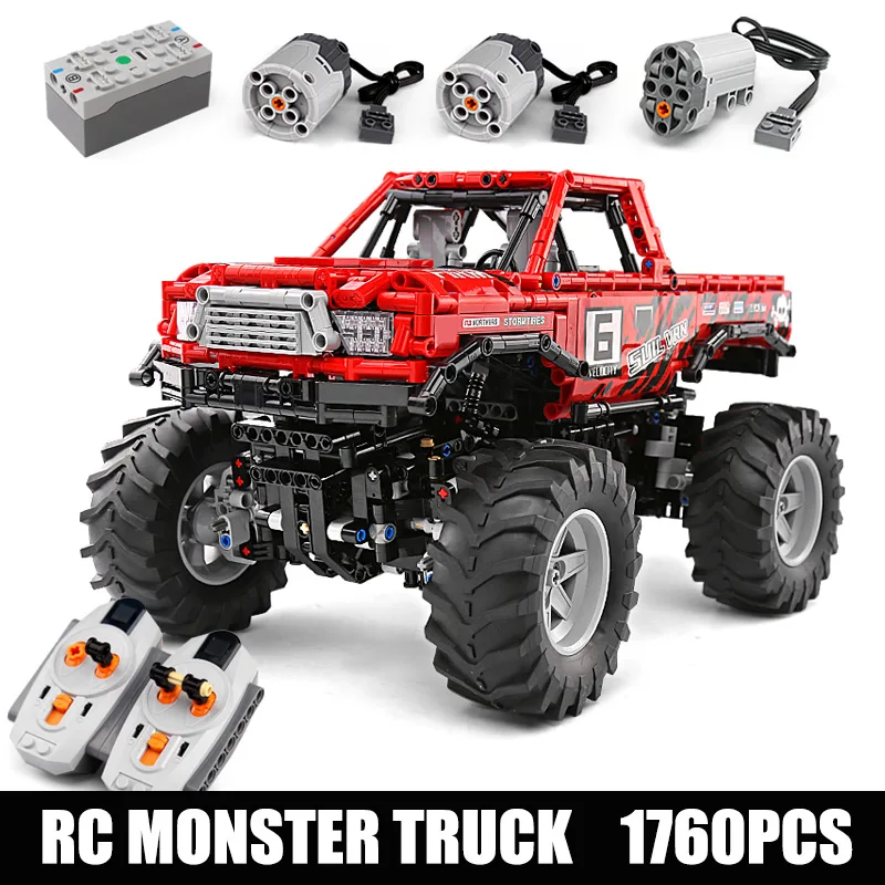 RC with motor Technic серия Toyotas Hilux 4X4 внедорожник Грузовик строительные блоки Совместимые MOC 29256 Рождественский подарок игрушки - Цвет: RC with motor