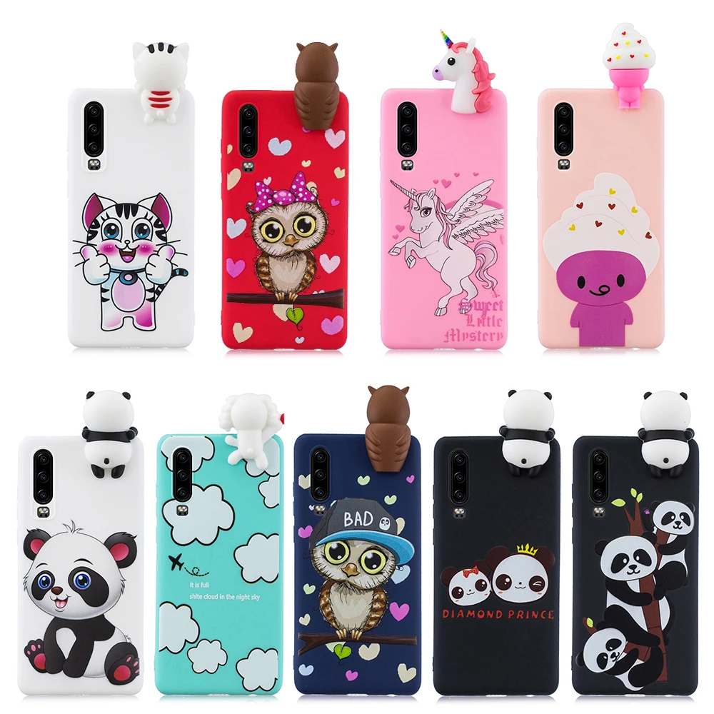 LAPOPNUT Case for HUAWEI P30 Nova 4e Mate 20 P20 Pro P10 P8 Lite 2017 P Smart 2019 Mate10 P9 Y5 Prime 2018 3D Doll Soft Coque | Мобильные