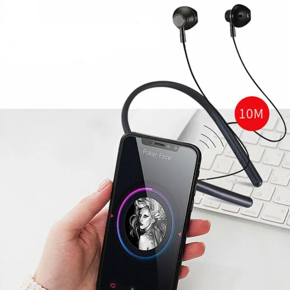 Bluetooth 5,0, наушники XT11, спортивные, для бега, беспроводная гарнитура с шейным ремешком, наушники с микрофоном, стерео музыка для iPhone, Android
