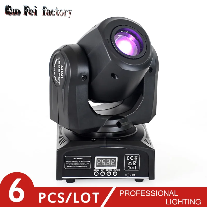 

LED Moving Head Light 8 Color Gobos Light 10W DMX with Show KTV Disco DJ Party for Stage Lighting