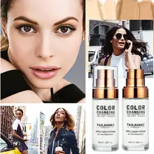 TLM изменение температуры 30 мл основа Жидкая Основа полный консилер контроль масла легко носить макияж основа водостойкая TSLM1