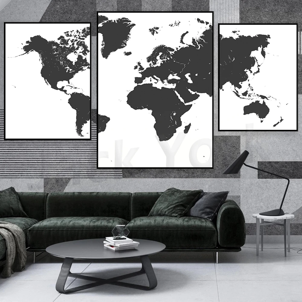 World Map Black And White Printable